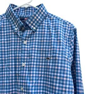 Vineyard Vines Pastel Plaid Slim Fit Whale Button Down Shirt Men's Medium